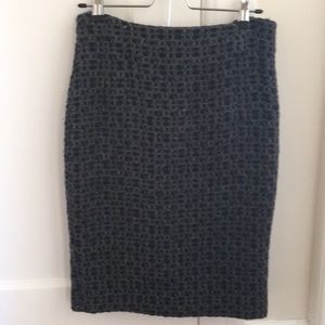 Zara wool tweed pencil skirt